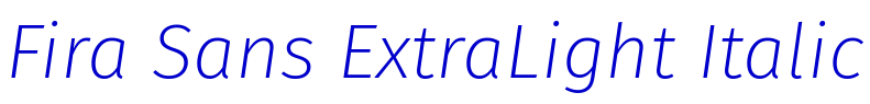 Fira Sans ExtraLight Italic fuente